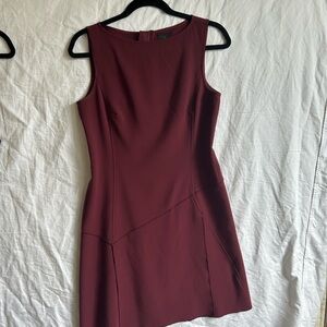 Elegant Burgundy Sleeveless Dress